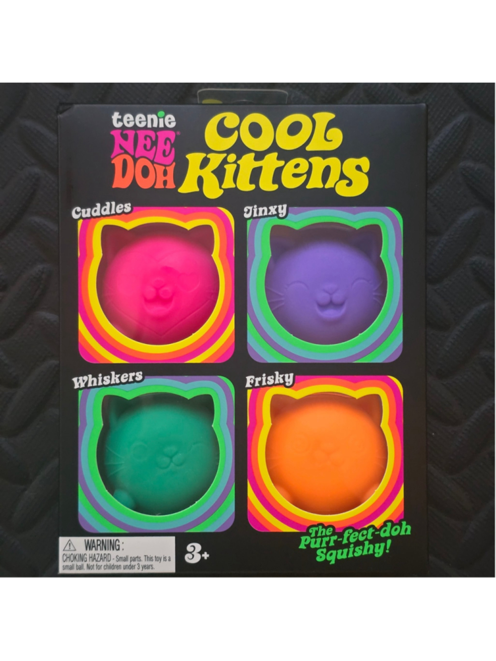 Schylling Teenie Nee Doh Cool Kittens Multipack Fidget Toy 4-Pack Squishy New